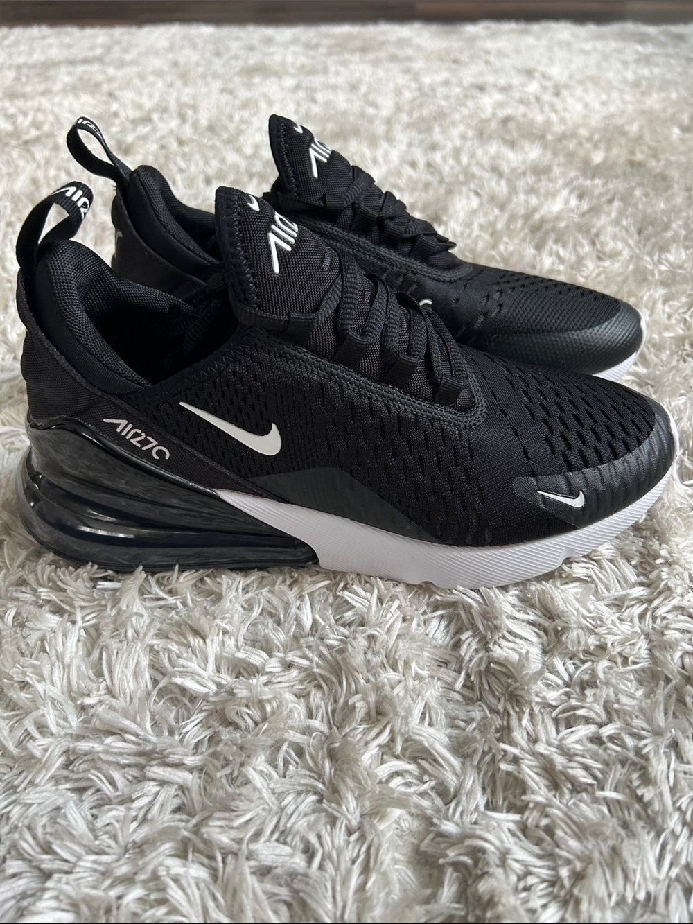 Nike Air Max 270 Men's Black with White Accents Sneakers
